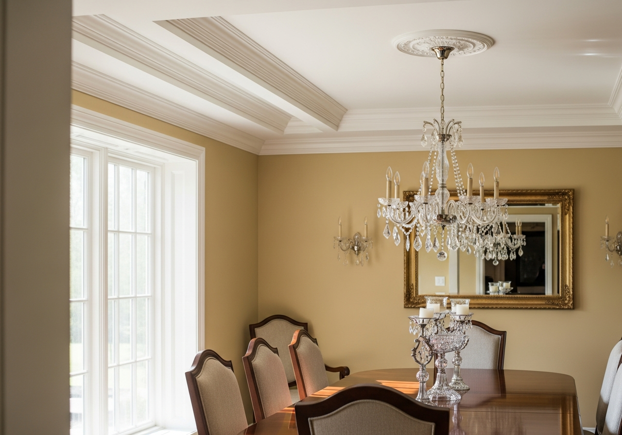 Crown molding precision installation — the specialty that drives most finishing carpenter search traffic